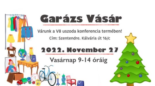 Garázs Vásár a Szentendre V8 uszoda konferencia termében!