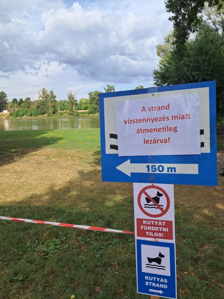 Szennyeződés miatt átmenetileg tilos fürdeni a Postás Strandon