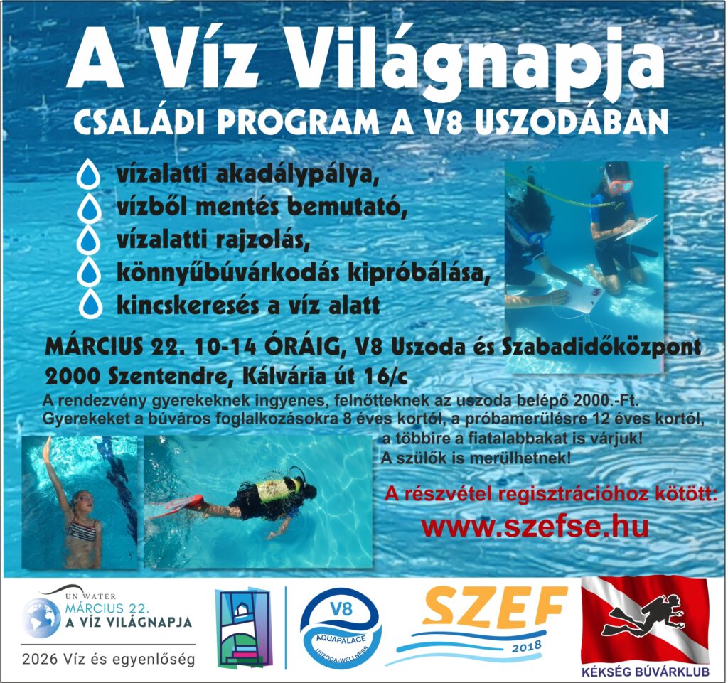 Családi programok várják vendégeinket március 22-én, a víz világnapján