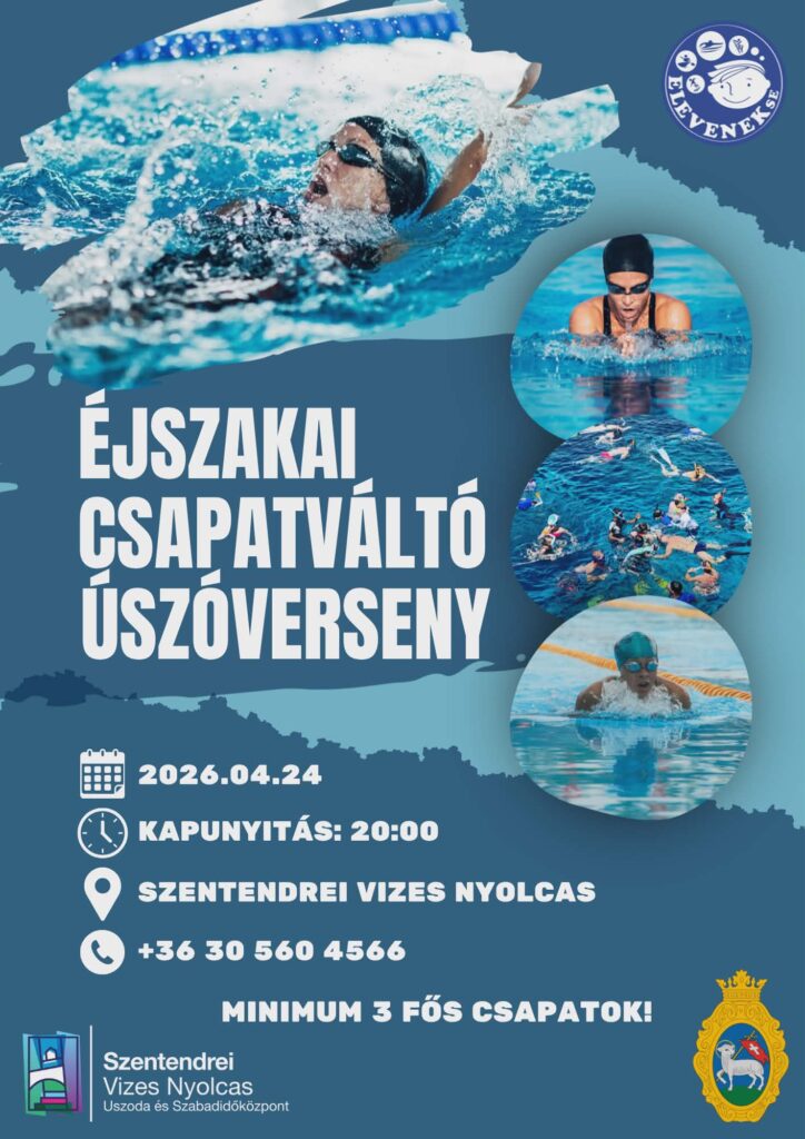 Éjszakai csapatváltó úszóverseny április 24-én