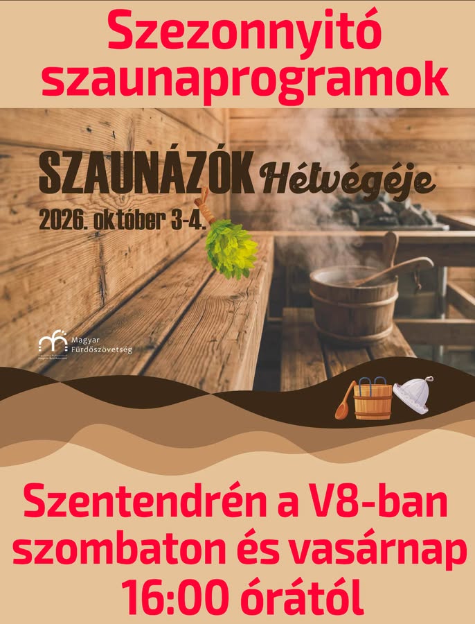 Szezonnyitó szaunahétvége október 3-án és 4-én a V8-wellnessben
